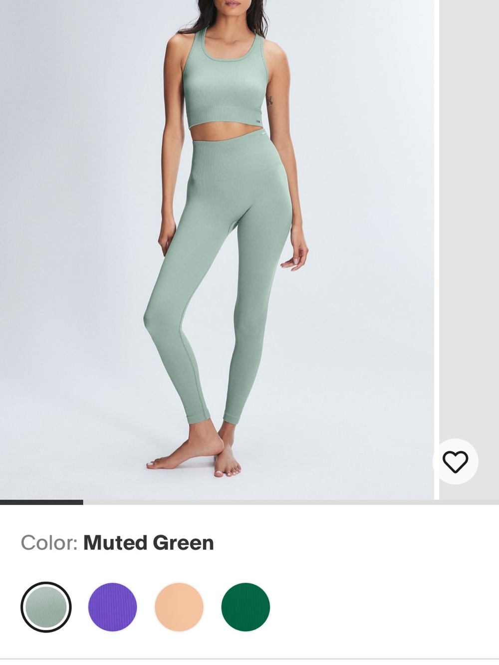 Savage X Fenty High-Waist Ribbed Leggings & Long Sleeve Crop Top Matching Set